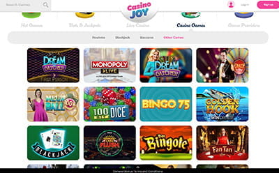Casino Joy Other Games