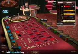 Screenshot of the Live Dealer Roulette by Microgaming