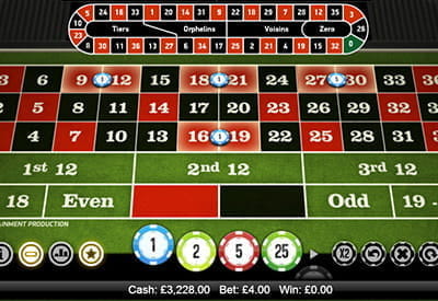 Red Splits Bet in Online Roulette