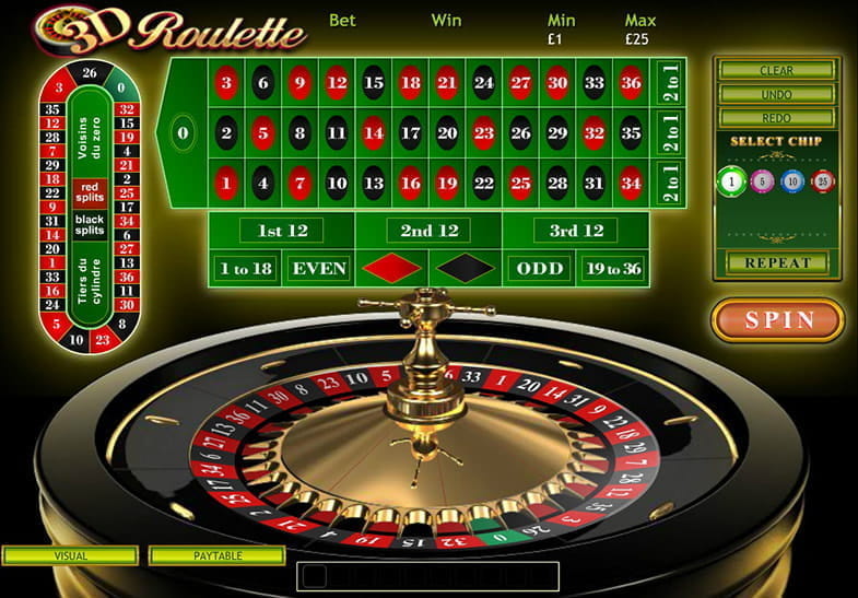 3D European Roulette by Playtech