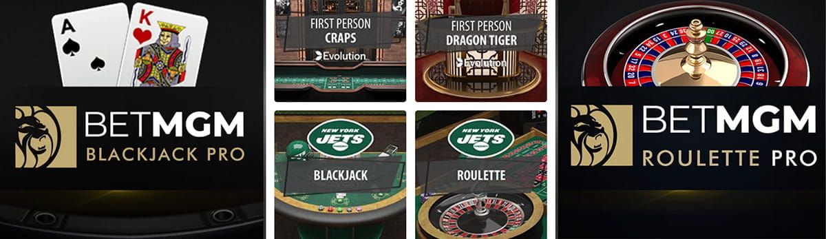 The Table Games Catalogue in BetMGM NJ