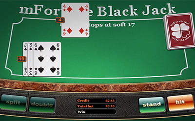Blackjack Game at mFortune Casino