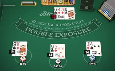Join InterCasino and test the Double Exposure Blackjack table