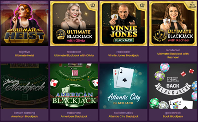 Blackjack Selection at Bizzo Casino