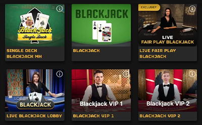 The Blackjack Selection at FairPlay Casino