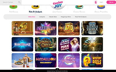 Casino Joy Slot Selection