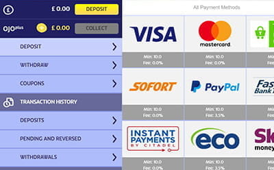 The Various Payment Options at PlayOJO Casino