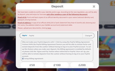 Confirm the Agreement and Choose How Much to Deposit