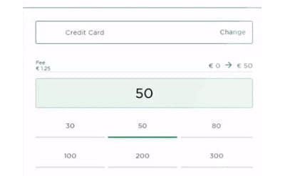 Choose the Credit card Option at Mr Green