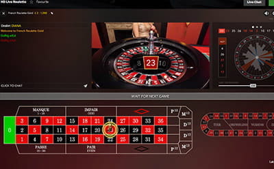 Screenshot of French Roulette Gold – a Game by Evolution Gaming