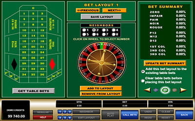 Microgaming’s French Roulette Gold Layout