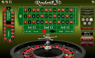 The Interface of Roulette 3D by iSoftBet