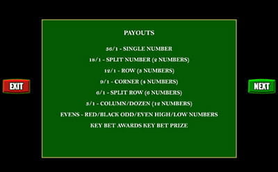 Key Bet Roulette Payouts