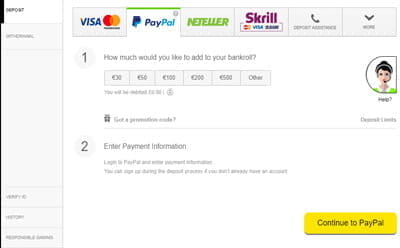 Selecting PayPal From the Payment Methods List