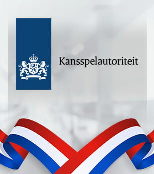 Kansspelautoriteit logo en Nederlandse vlag