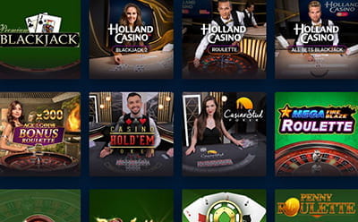 Holland Casino blackjack selectie