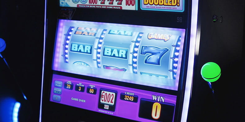 A Slot Machine in a Casino