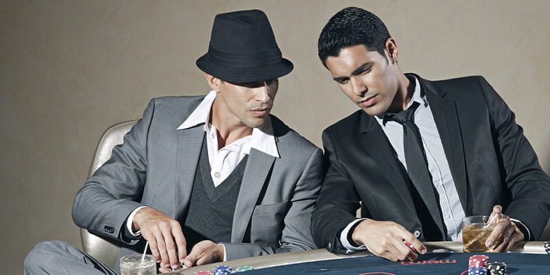 Gentlemen Playing Casino Blackjack