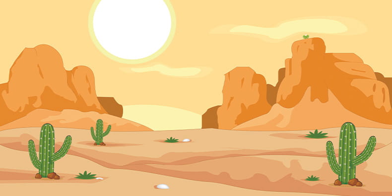 Animated View of The Desert