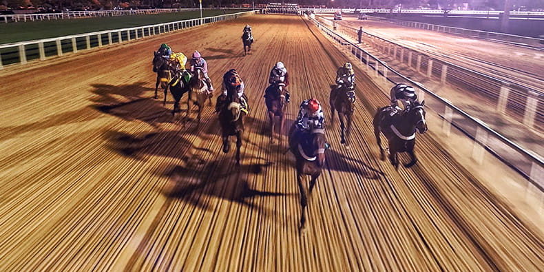 Horse Jockeys Riding on a Race