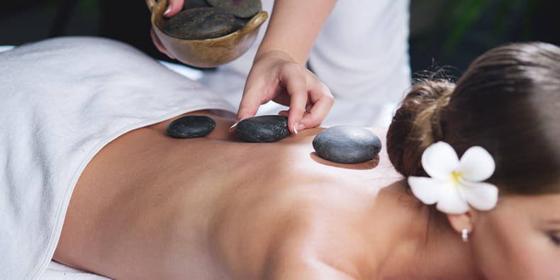 Spa Procedures with Stones and Oils