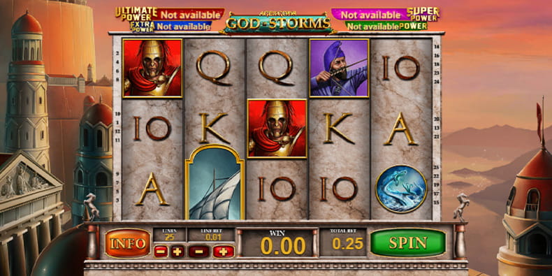 The gameplay of the Age of the Gods: God of Storms Slot