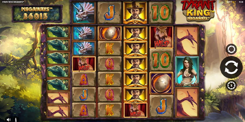 The gameplay of the Tyrant King Megaways Slot