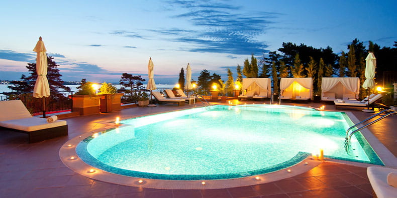 Luxury Outdoor Pool Area of a Resort