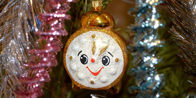 Christmas Tree Clock Decoration