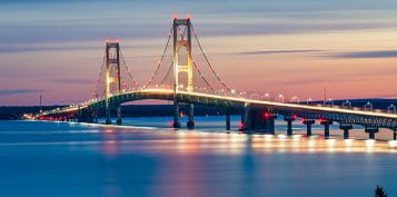 Mackinac bridge in Michigan