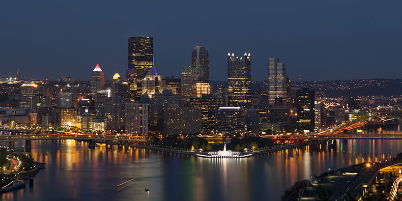 View of Night Pittsburgh