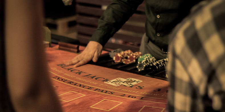 Chicken Ranch Casino table games and croupier