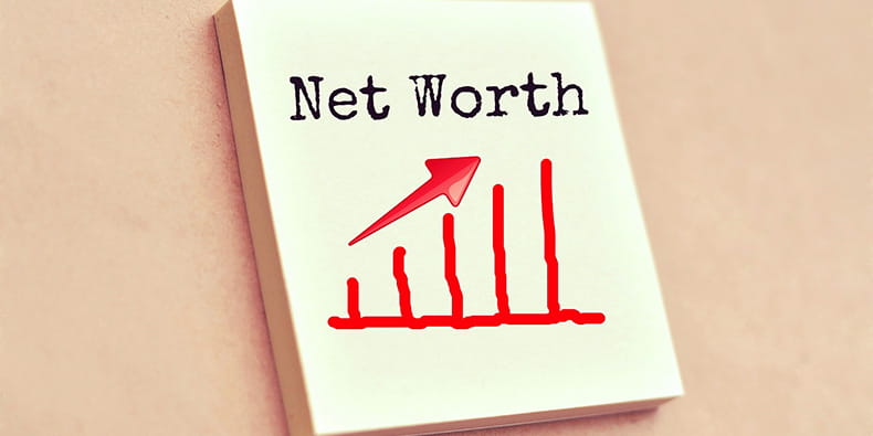 Graphic scale of increasing net worth