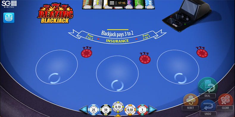 Blazing 7s Blackjack by SG Interactive 