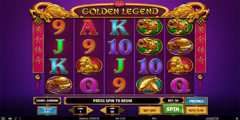 Gameplay of the Golden Legend Slot 