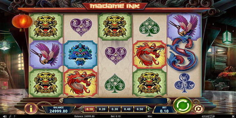 Gameplay of the Madame Ink Slot 