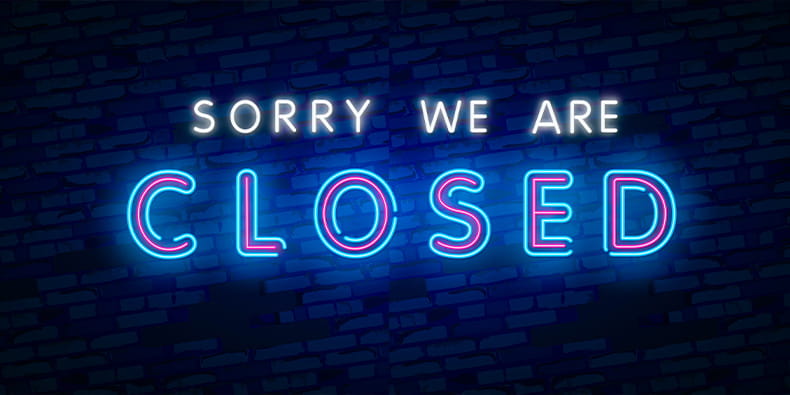 Sorry We Are Closed Sign 