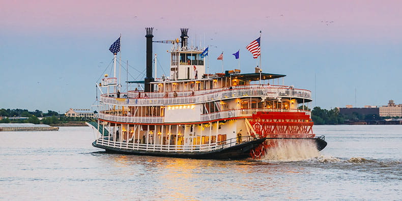 Old Riverboat Floating Down the River